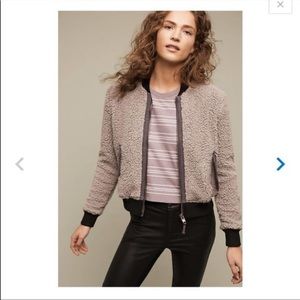 Anthropologie Marrakech Sherpa Bomber Teddy Jacket